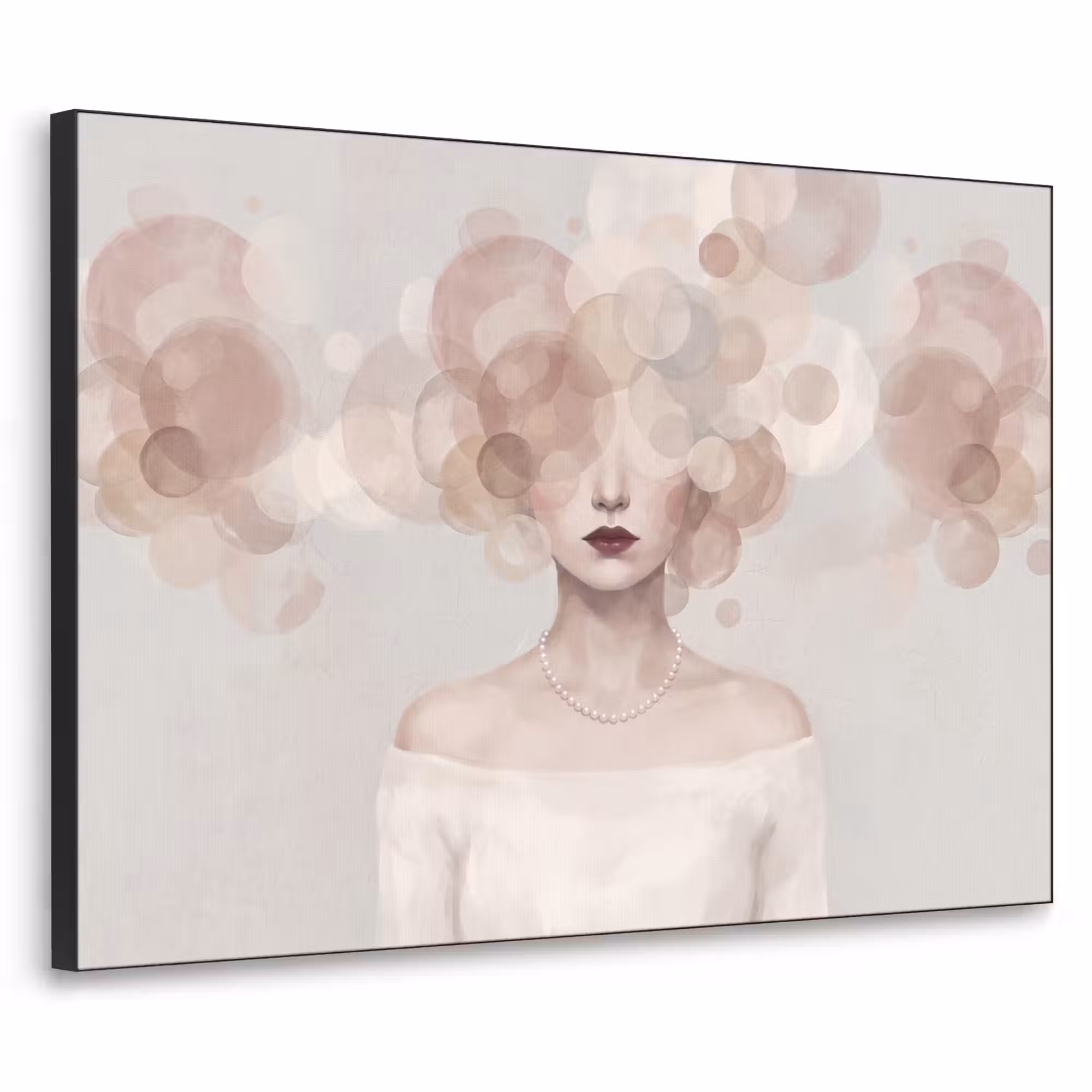 Art Frame - Frau - Kreise - Beige