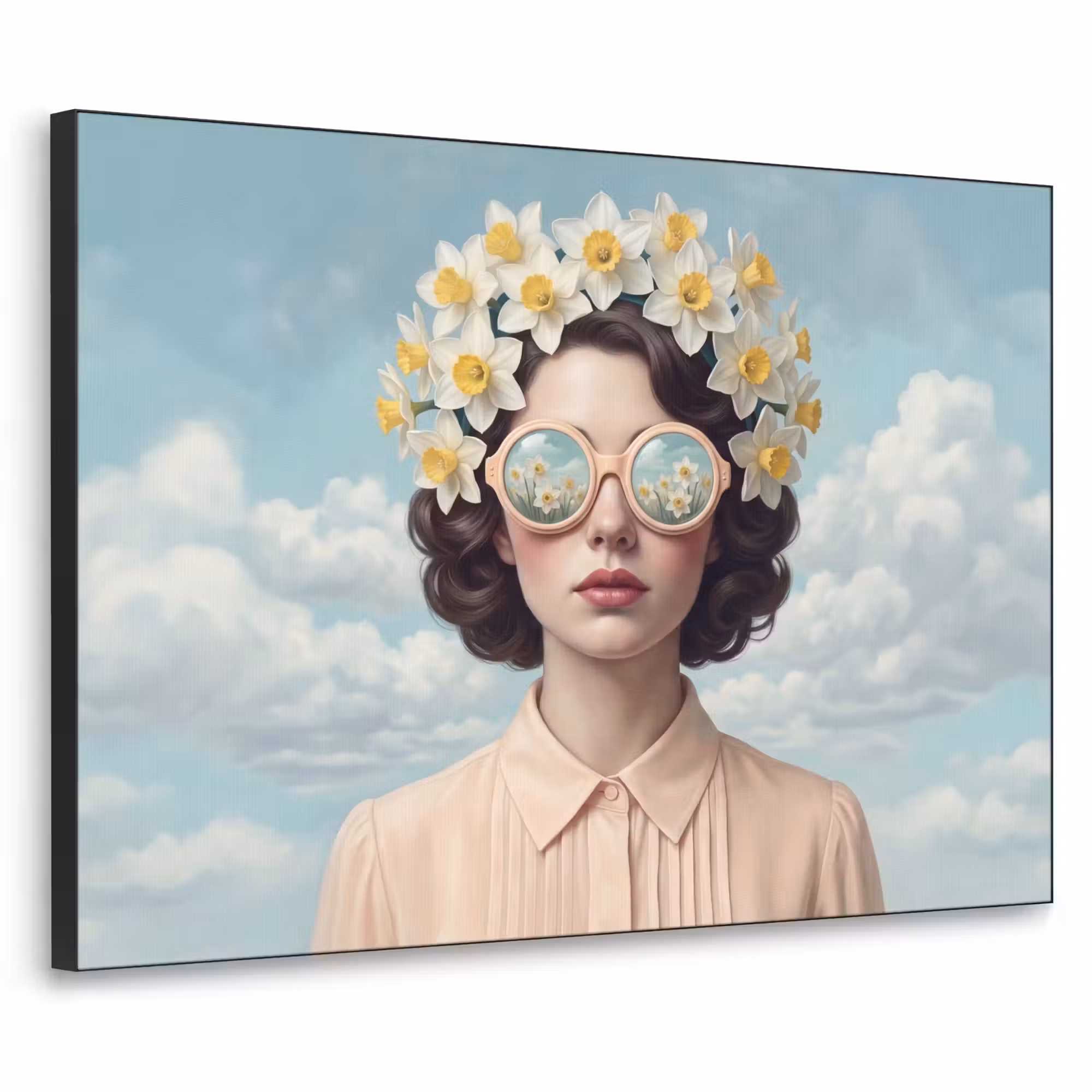 Art Frame - Frau - Narzissen - Gelb