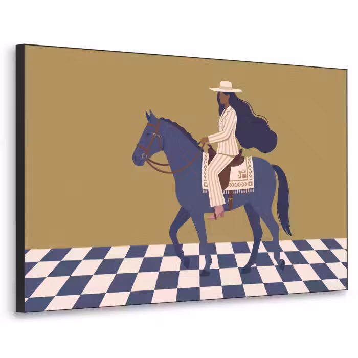 Art Frame - Frau – Pferd – Reiten – Modern – Abstrakt