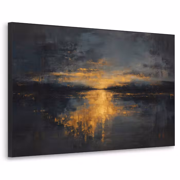 Art Frame - Goldene Reflexion auf dem Wasser