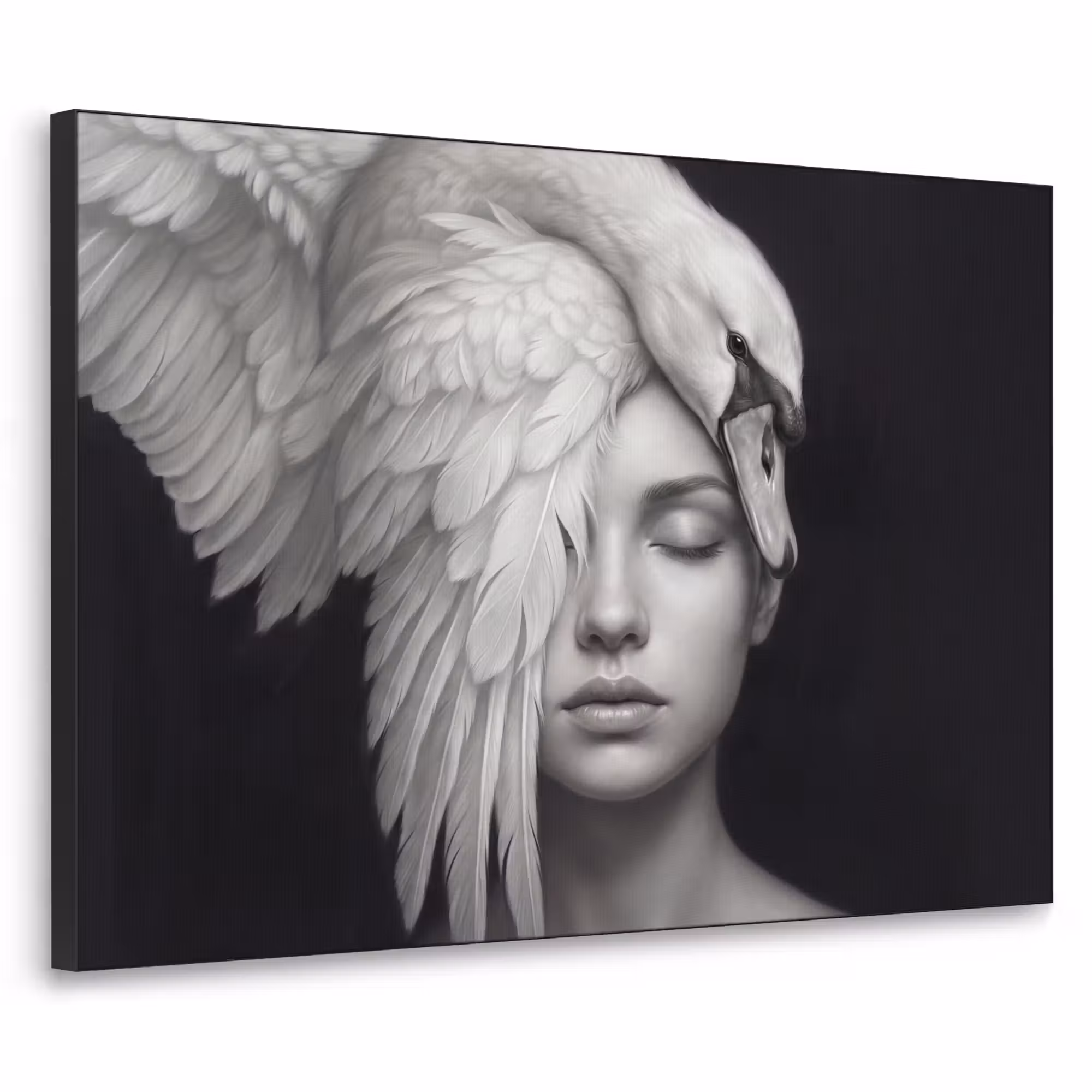 Art Frame - Porträt - Schwan - Schwarz und weiß