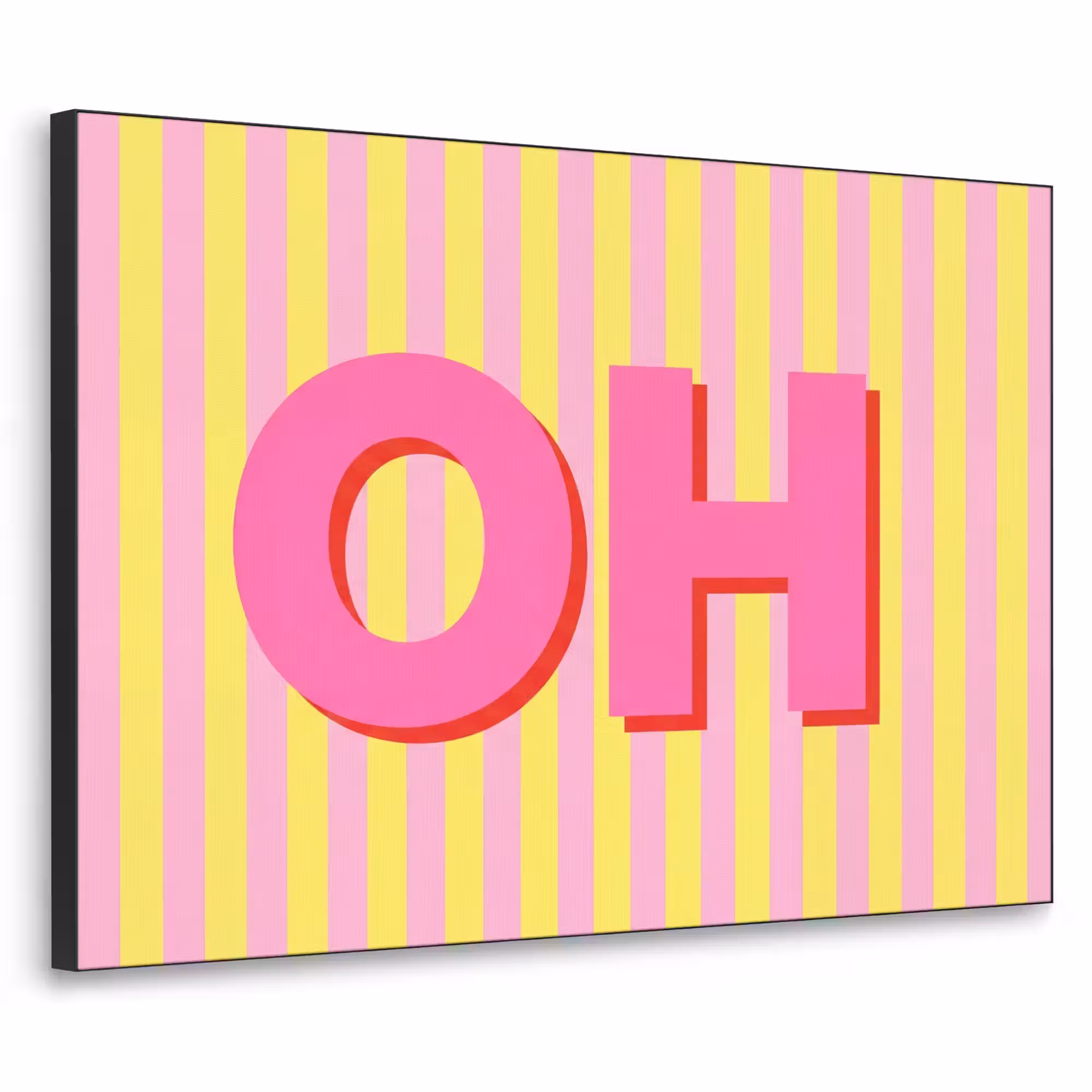 Art Frame - Text - Streifen - Rosa