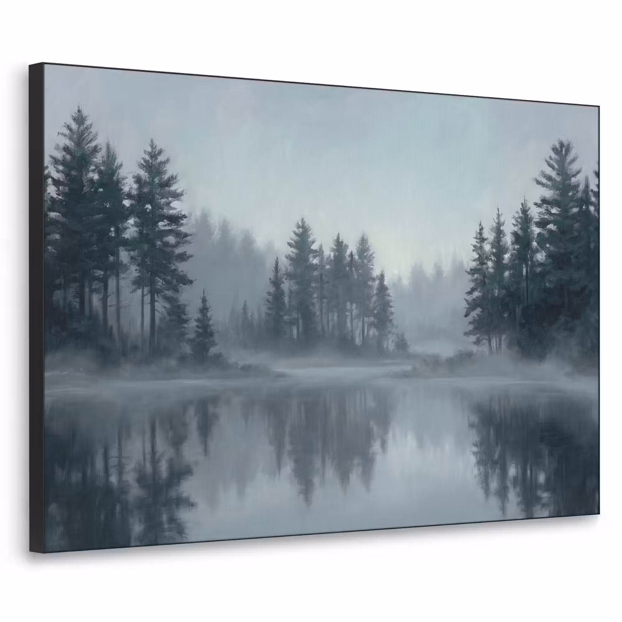 Art Frame - Wald - See - Nebel - Natur - Grau