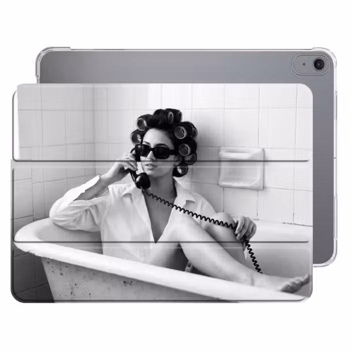 iPad-Hülle - Bad - Frau - Schwarz - Weiß