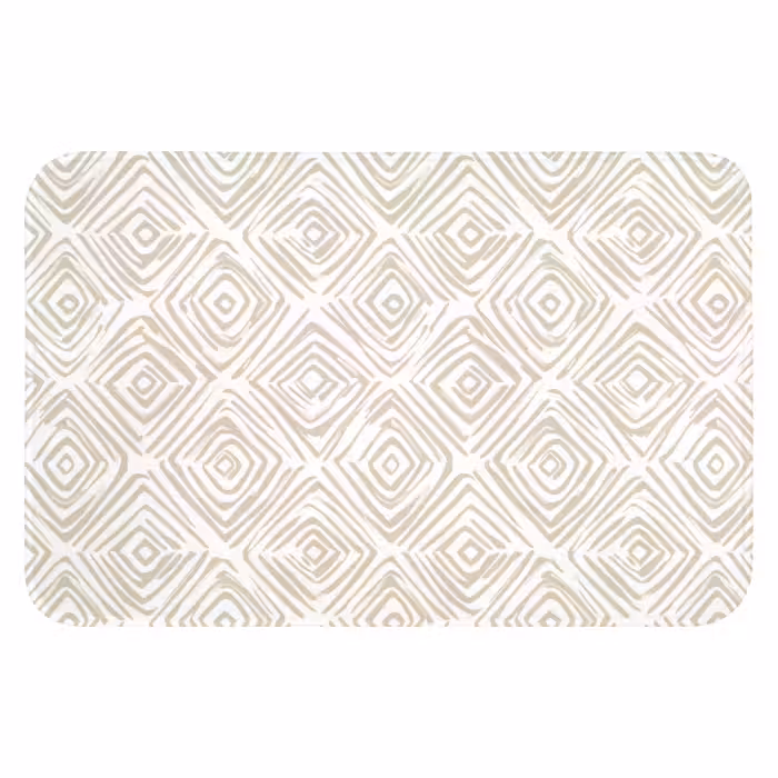 Badematte - Abstrakt - Kariert - Beige
