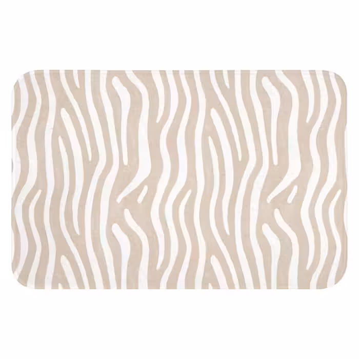 Badematte - Abstrakt - Zebra - Beige