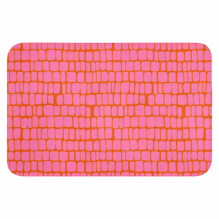 Badematte - Bio - Gitter - Rosa