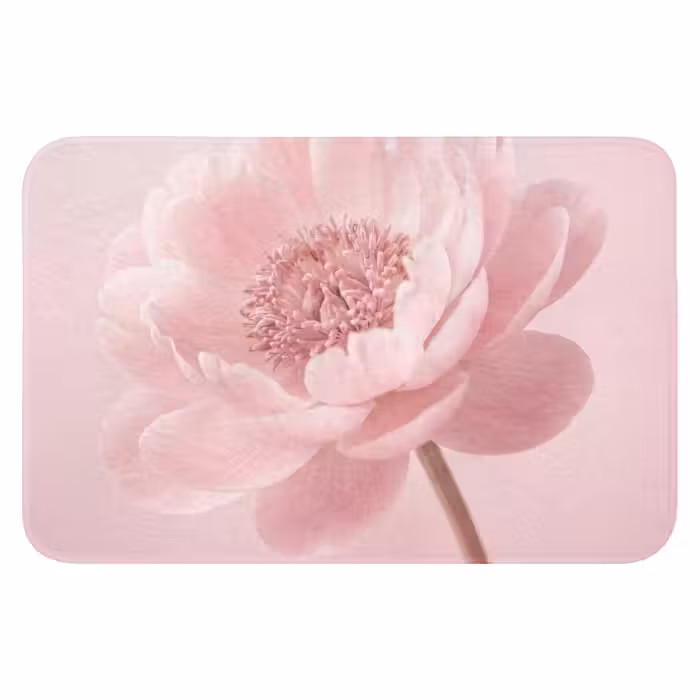 Badematte - Blume - Pfingstrose - Rosa