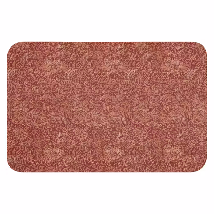 Badematte - Blumen - Motiv - Rot