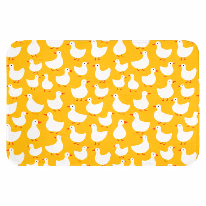 Badematte - Enten - Muster - Gelb