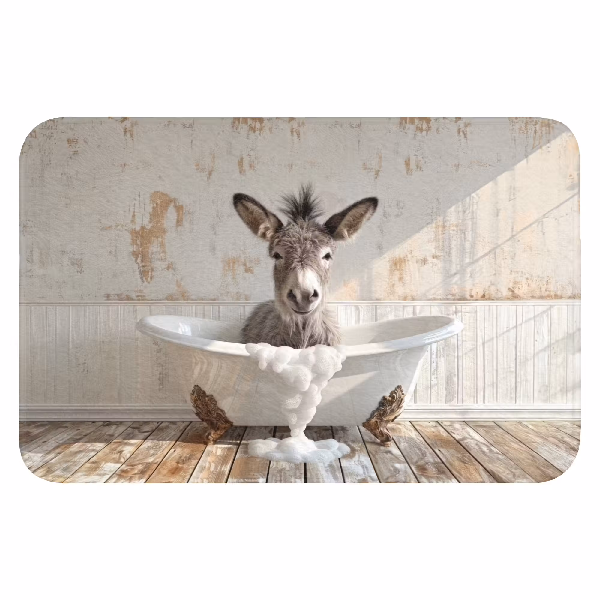 Badematte - Esel - Tiere - Badewanne - Schaumstoff