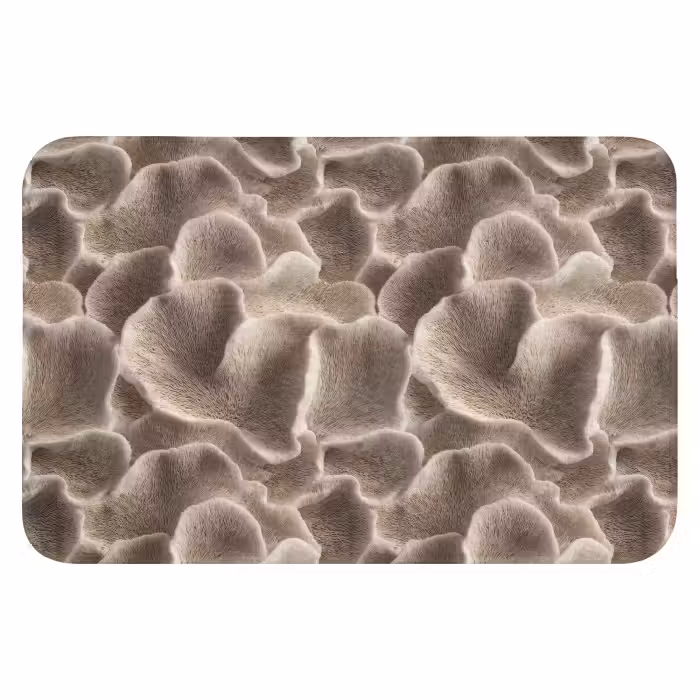 Badematte - Fächerform - Beige - Faserstruktur