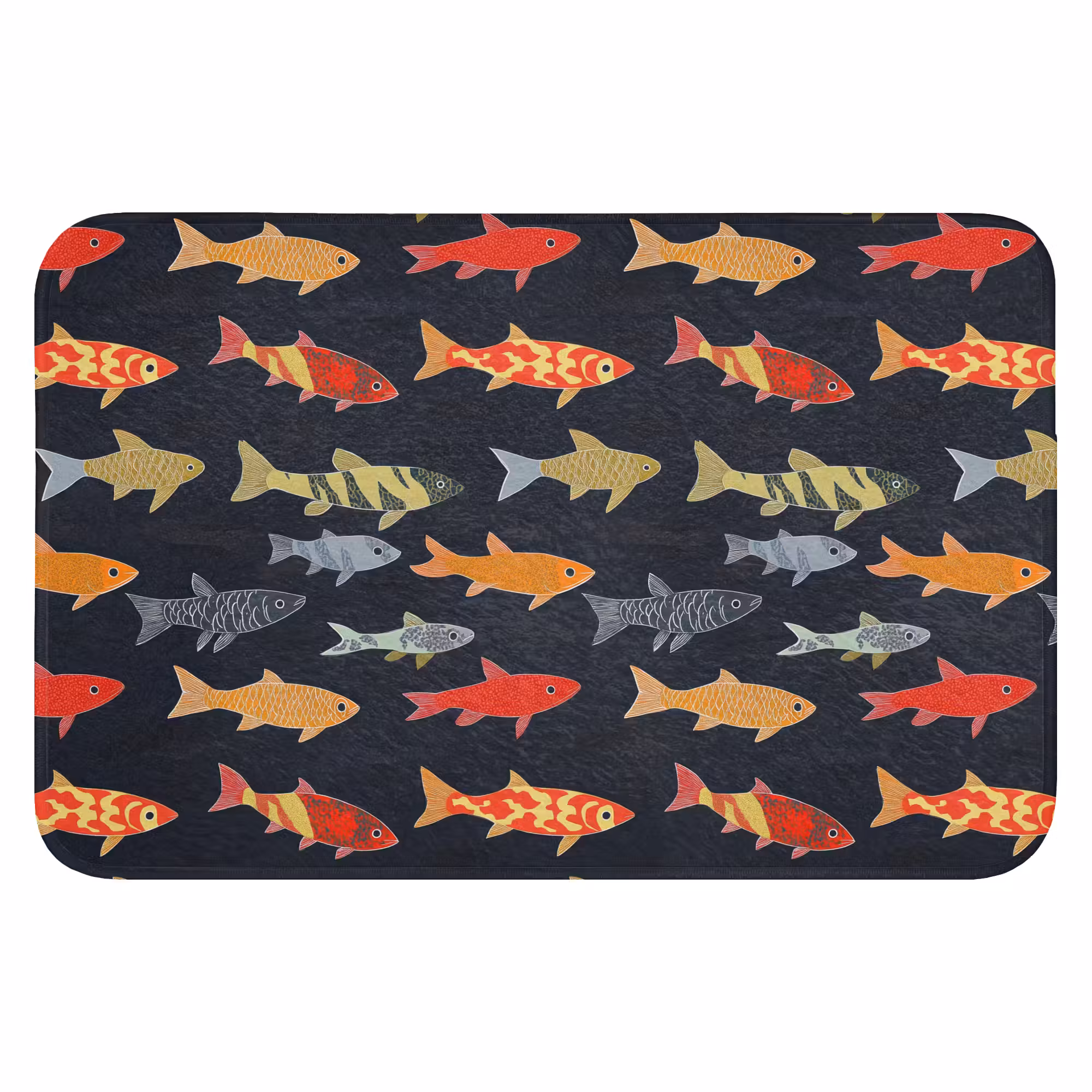 Badematte - Fisch - Muster - Farbenfroh