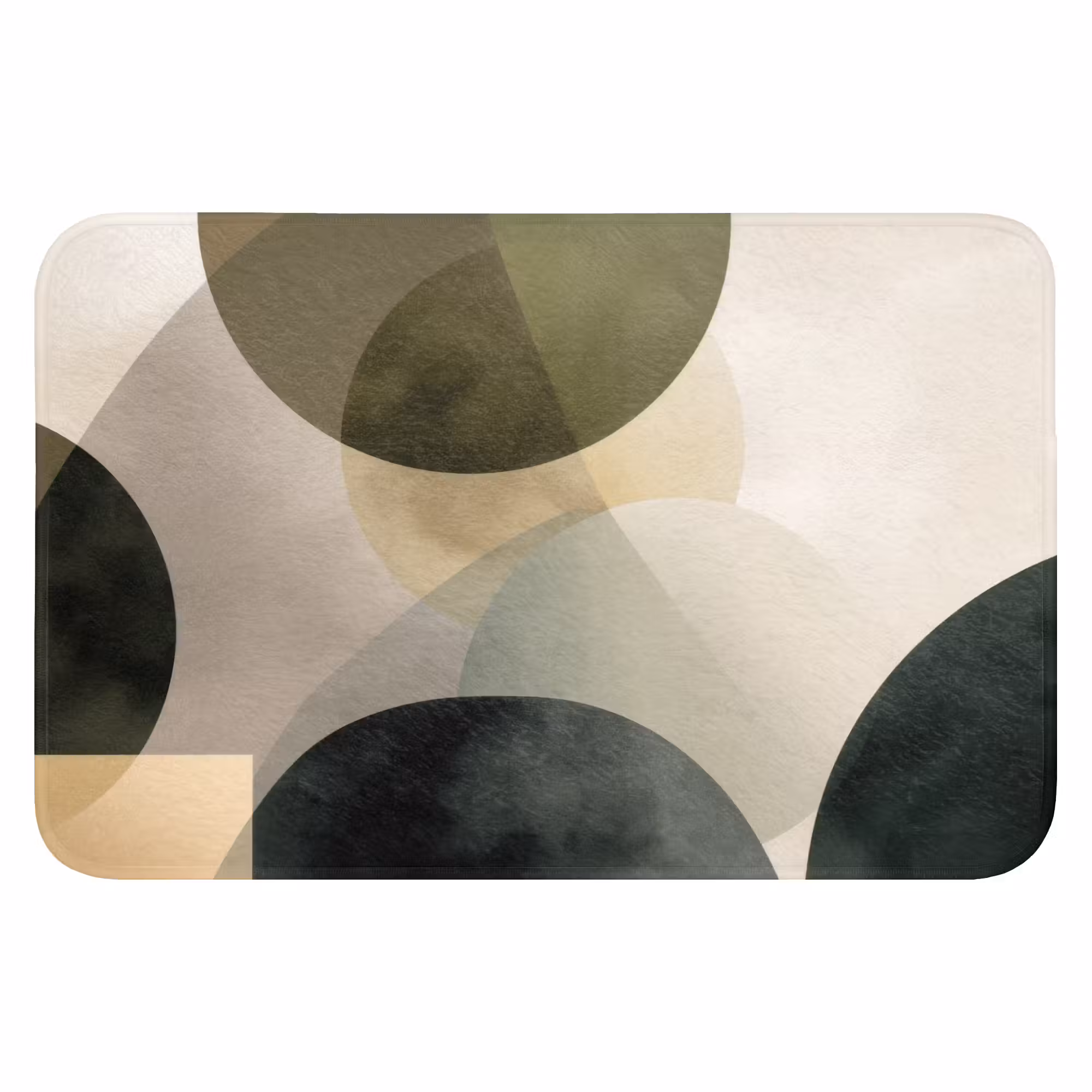 Badematte - Flugzeuge - Abstrakt - Beige - Kreise