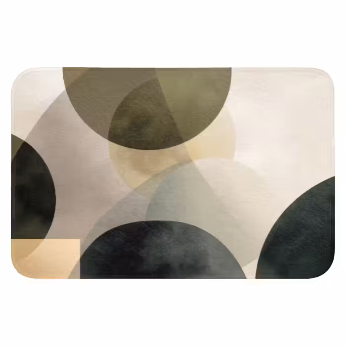 Badematte - Flugzeuge - Abstrakt - Beige - Kreise