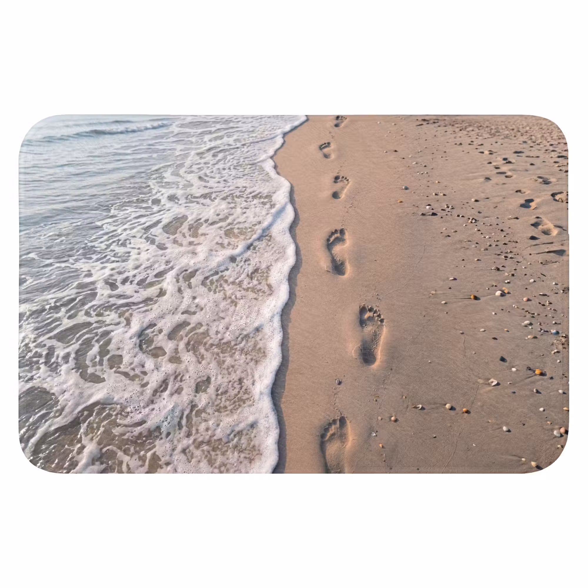 Badematte - Fußstapfen - Gezeitenlinie - Meer