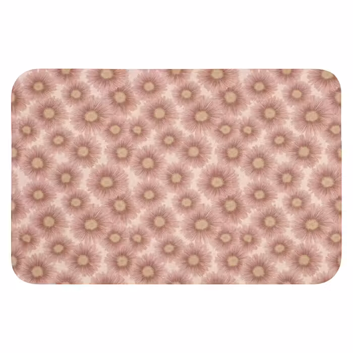 Badematte - Gerbera - Blumen - Rosa
