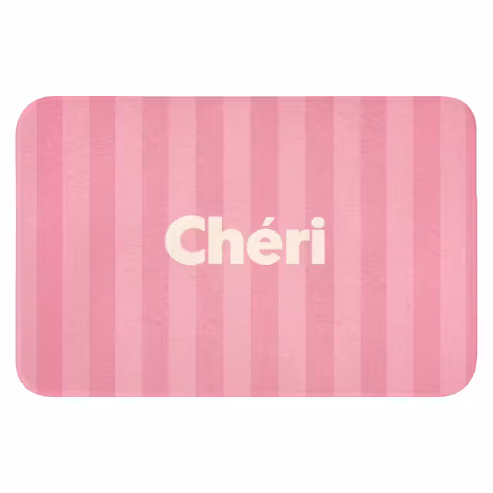 Badematte - Gestreift - Rosa - Chéri