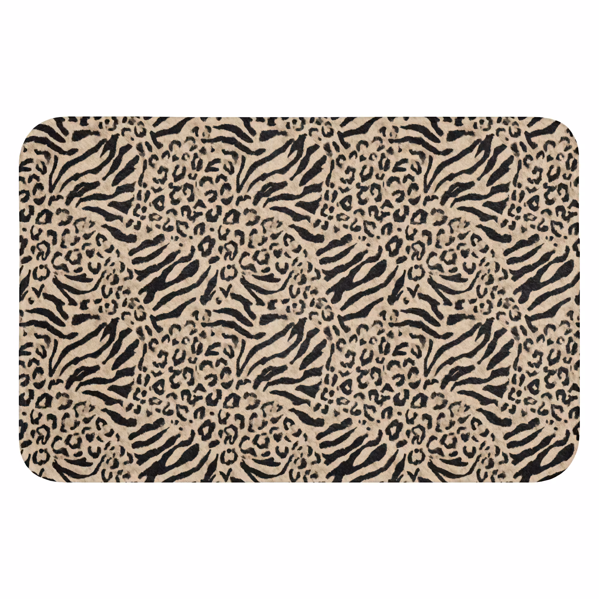 Badematte - Giraffe - Zebra - Motiv - Braun