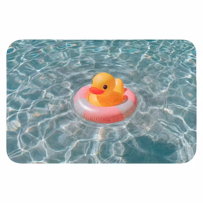 Badematte - Gummi-Ente - Schwimmband - Gelb