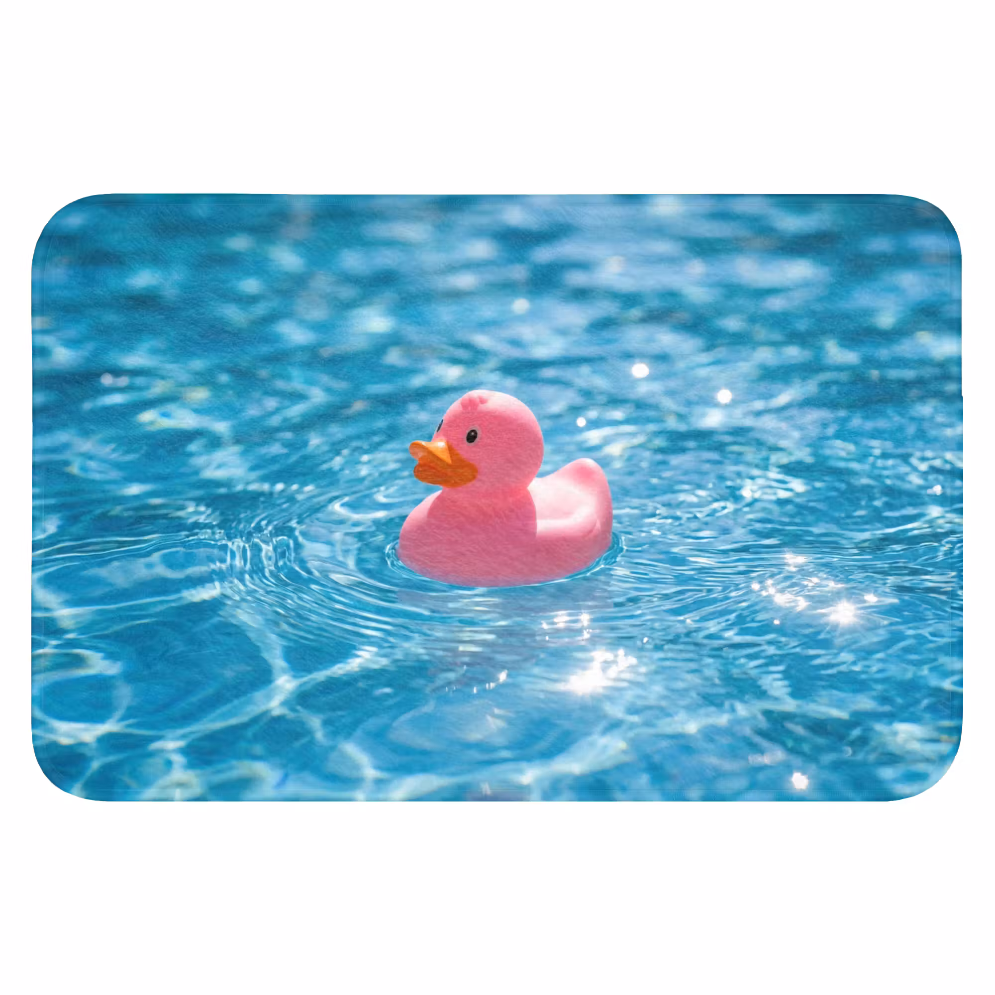 Badematte - Gummi-Ente - schwimmend - Rosa