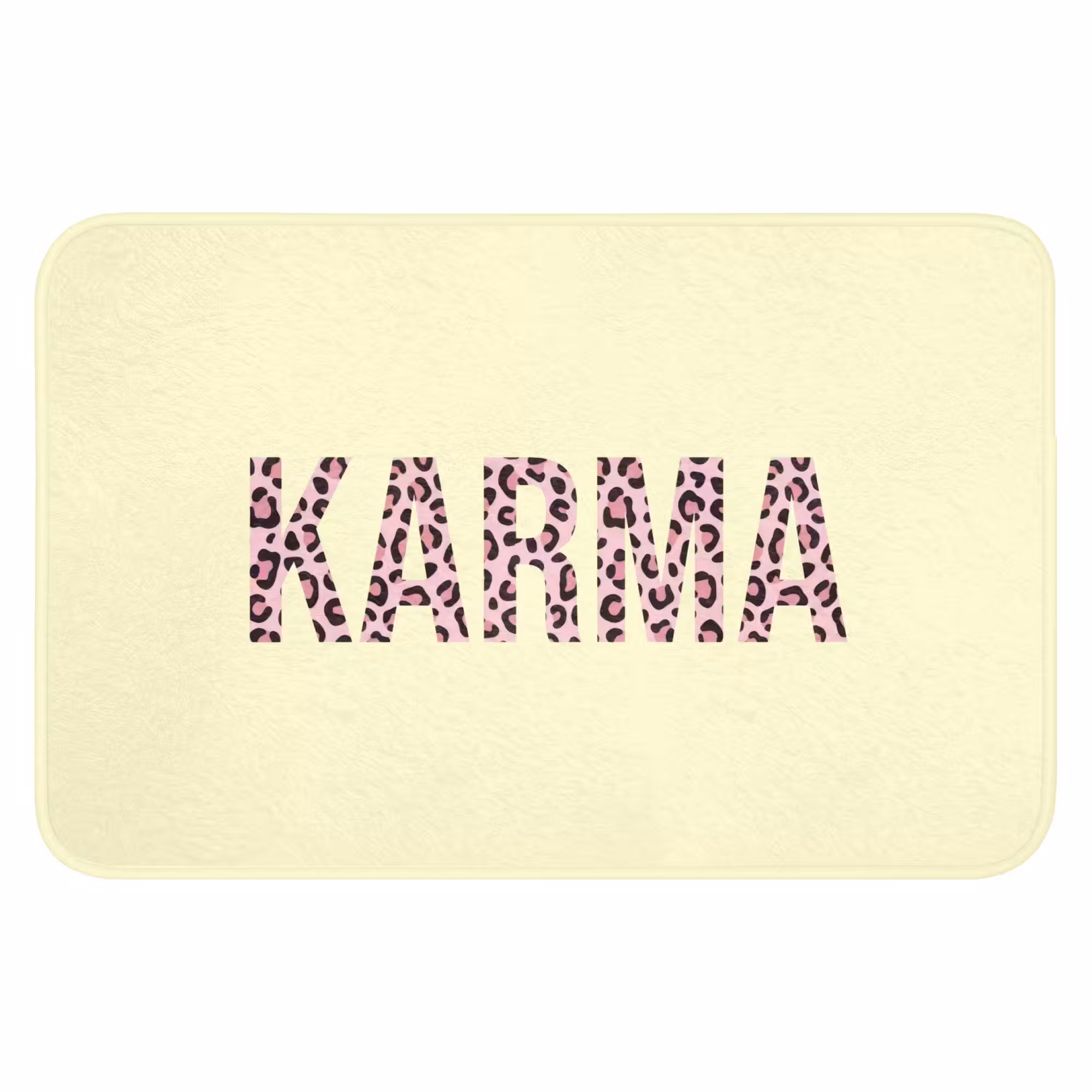 Badematte - Karma - Leopardenmuster - Gelb