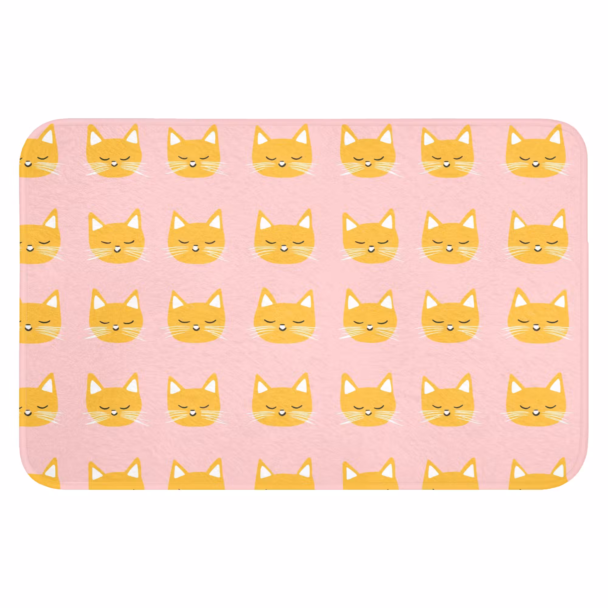 Badematte - Katzen - Muster - Rosa