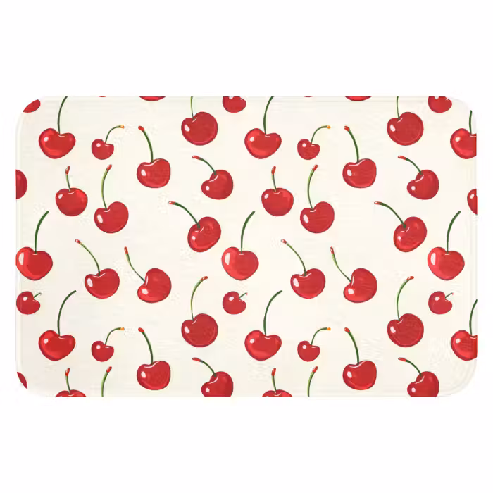 Badematte - Kirsche - Minimalistisch - Rot