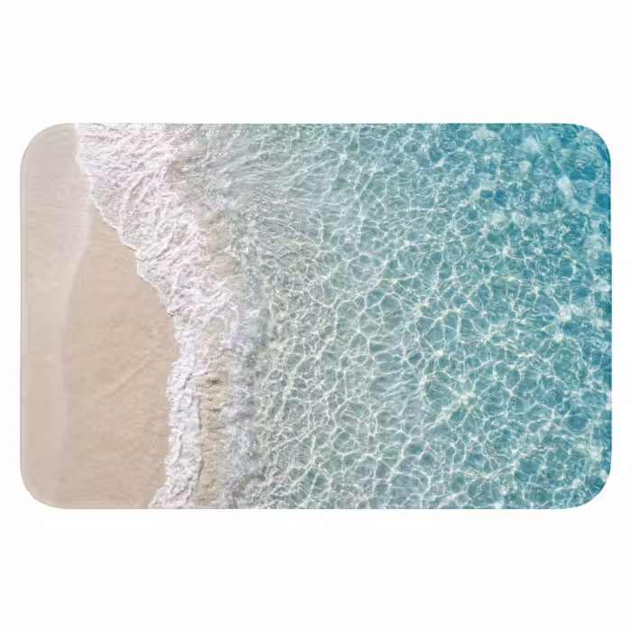 Badematte - Küstengebiet - Sand - Blau