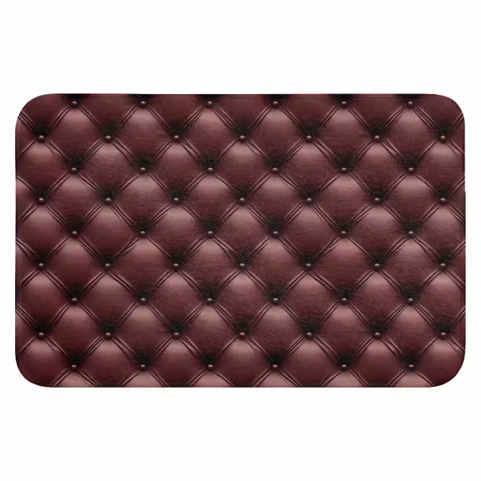 Badematte - Leder - Muster - Bordeaux