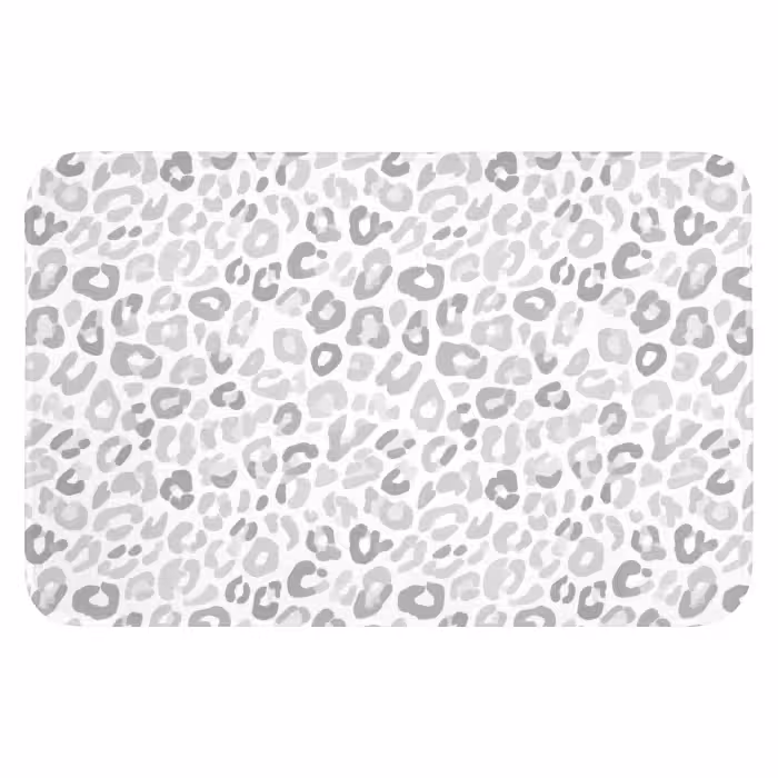 Badematte - Leopard - Motiv - Grau