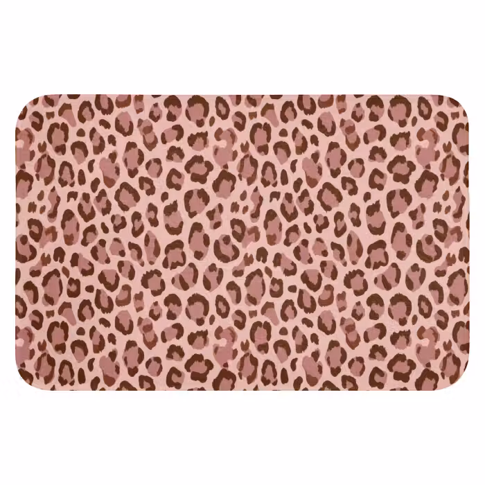 Badematte - Leopard - Muster - Rosa