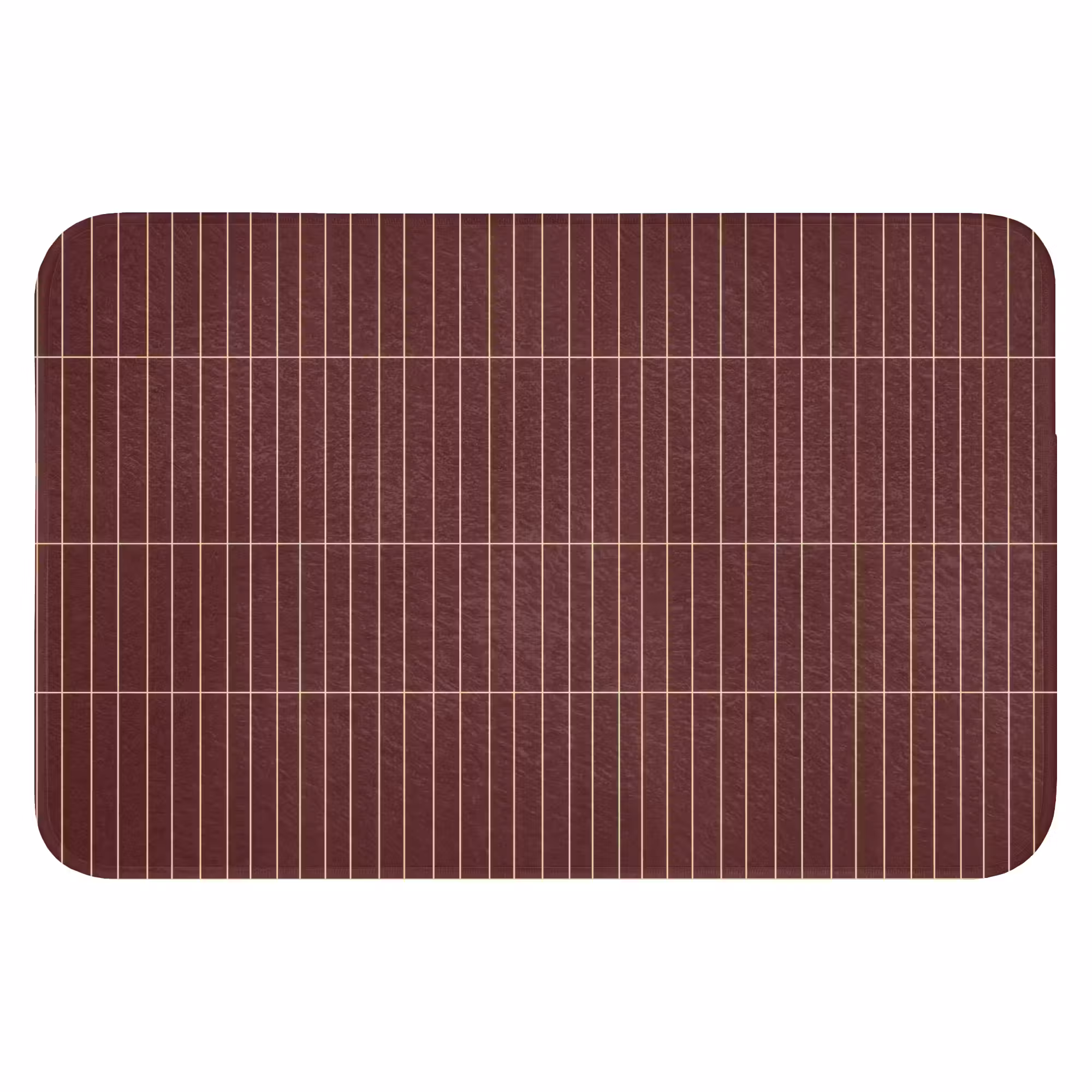 Badematte - Linien - Muster - Bordeaux