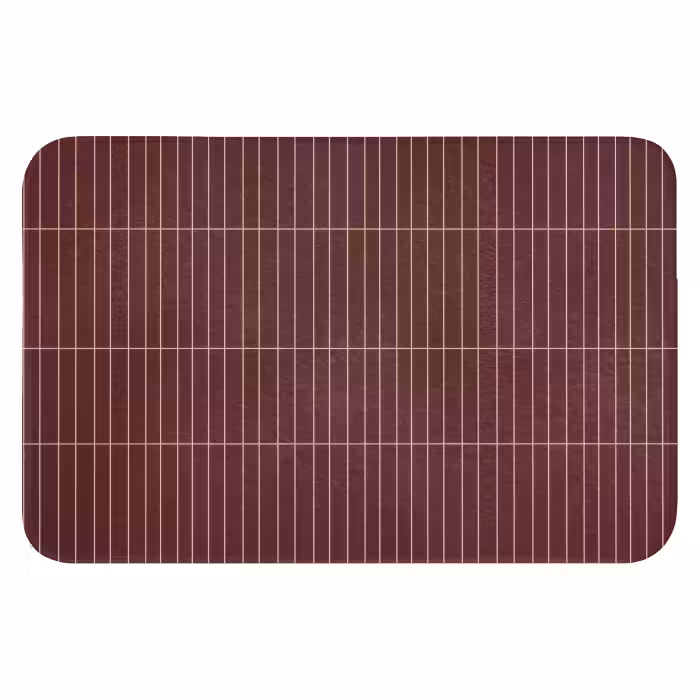 Badematte - Linien - Muster - Bordeaux