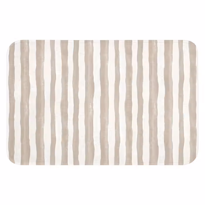 Badematte - Minimalistisch - Streifen - Beige