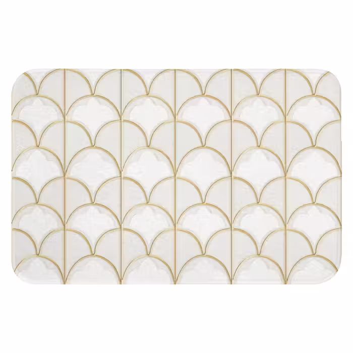 Badematte - Mosaik - Bögen - Gold