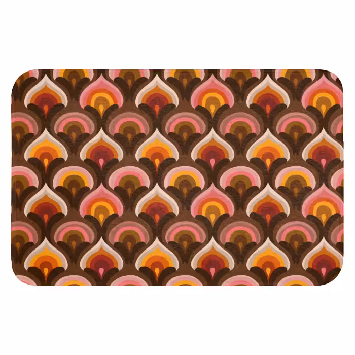 Badematte - Muster - Retro - Farbenfroh
