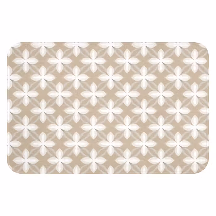 Badematte - Muster - Symmetrisch - Beige