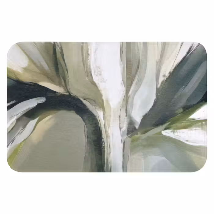 Badematte - Natur - Abstrakt - Grün - Pinselstriche