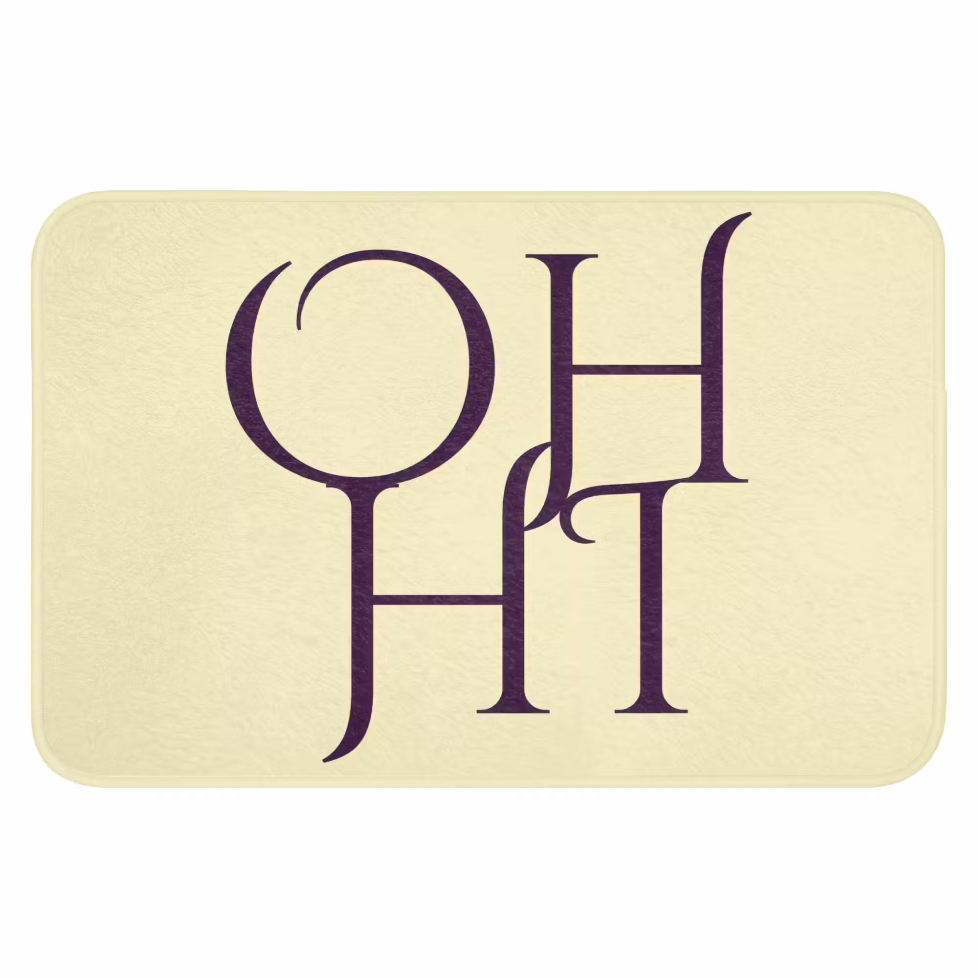 Badematte - Oh hallo - Gelb - Monogramm