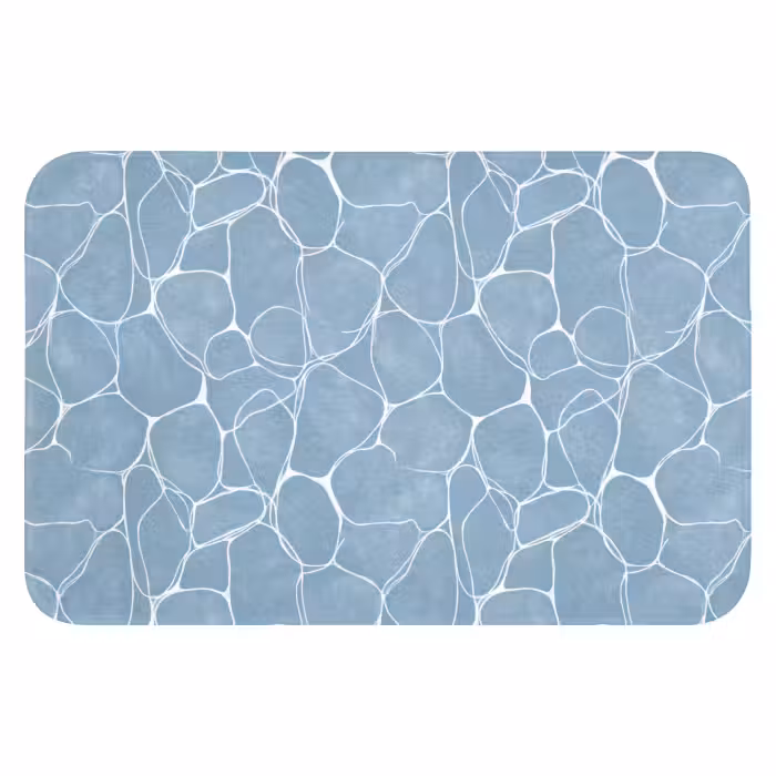 Badematte - Organisch - Muster - Blau