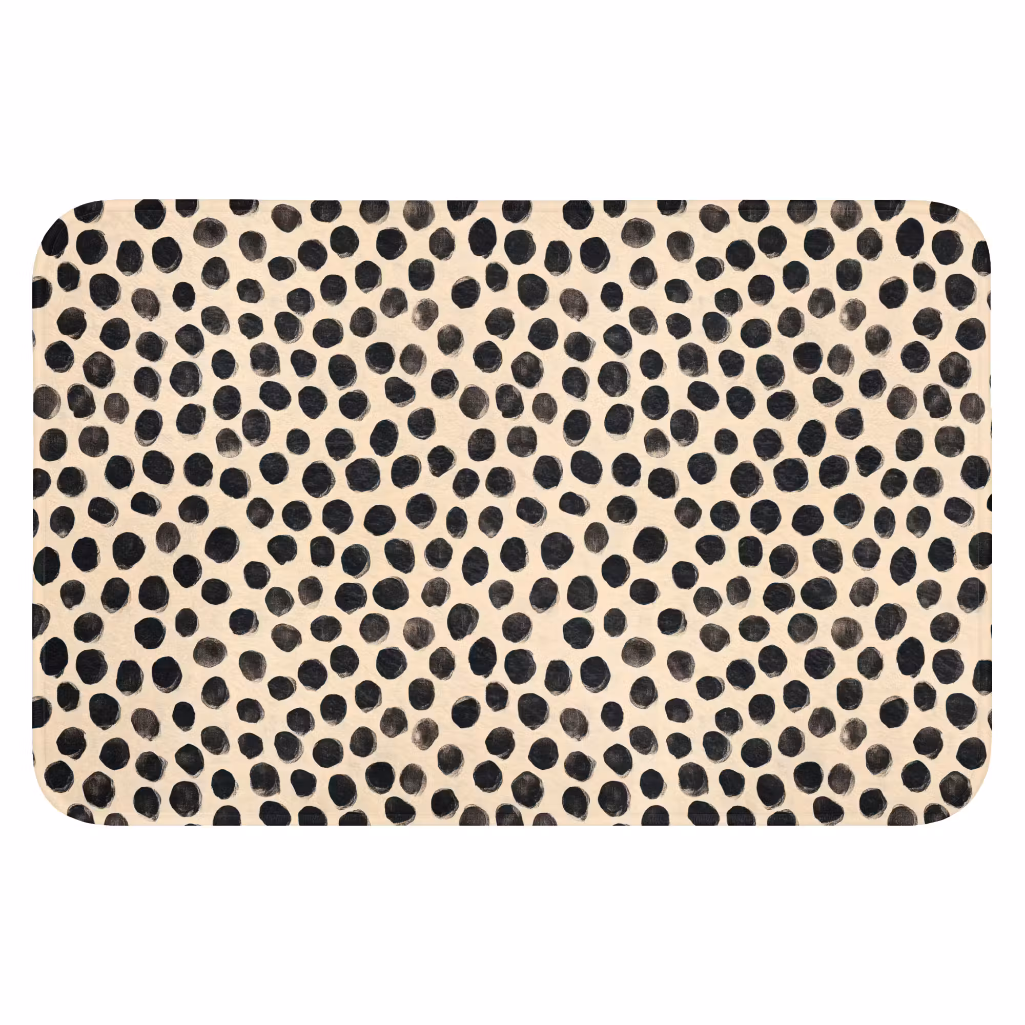Badematte - Polka dots - Muster - Schwarz