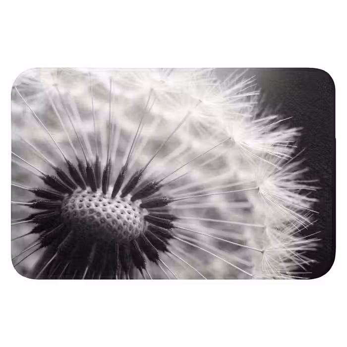 Badematte - Pusteblume - Schwarz - Weiß