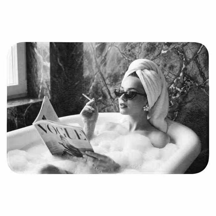 Badematte - Relaxt - Bad - Schwarz - Weiß