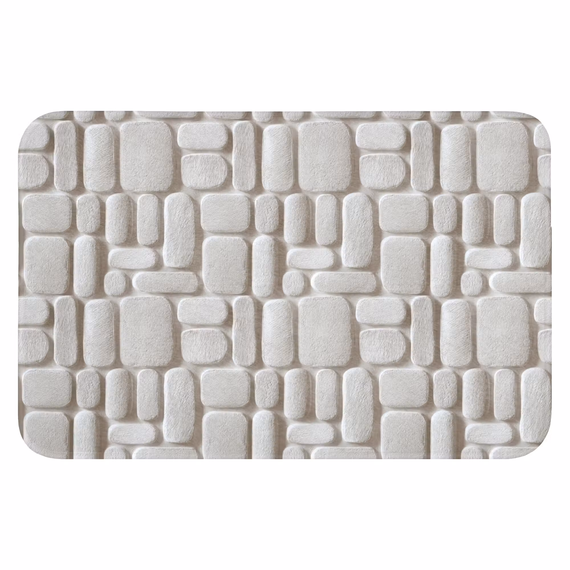 Badematte - Relief - Textur - Weiß