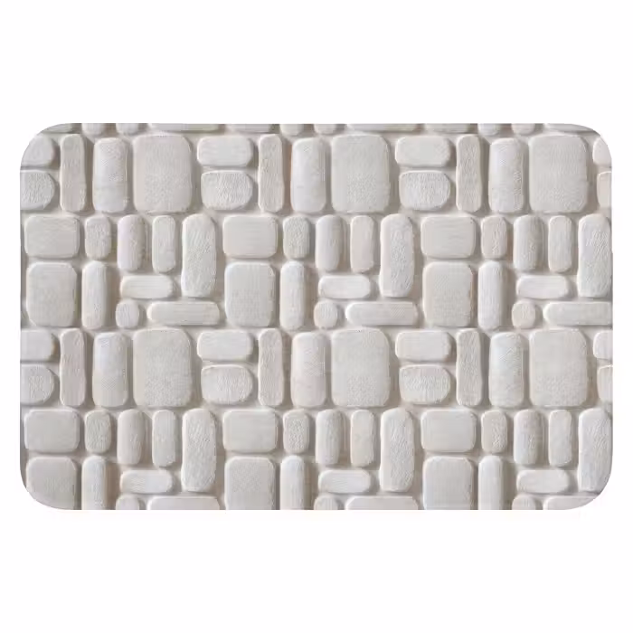 Badematte - Relief - Textur - Weiß