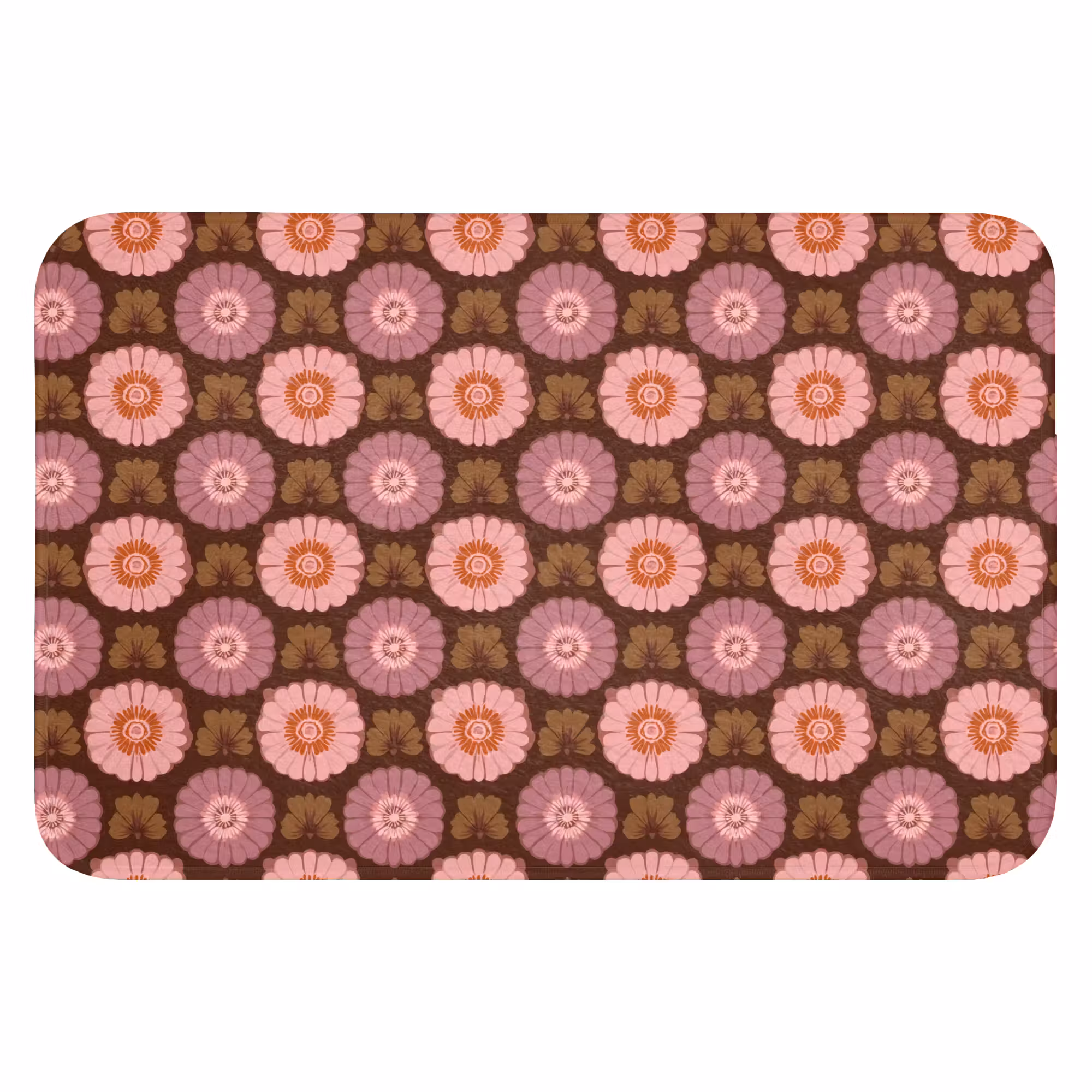 Badematte - Retro - Gänseblümchen - Rosa