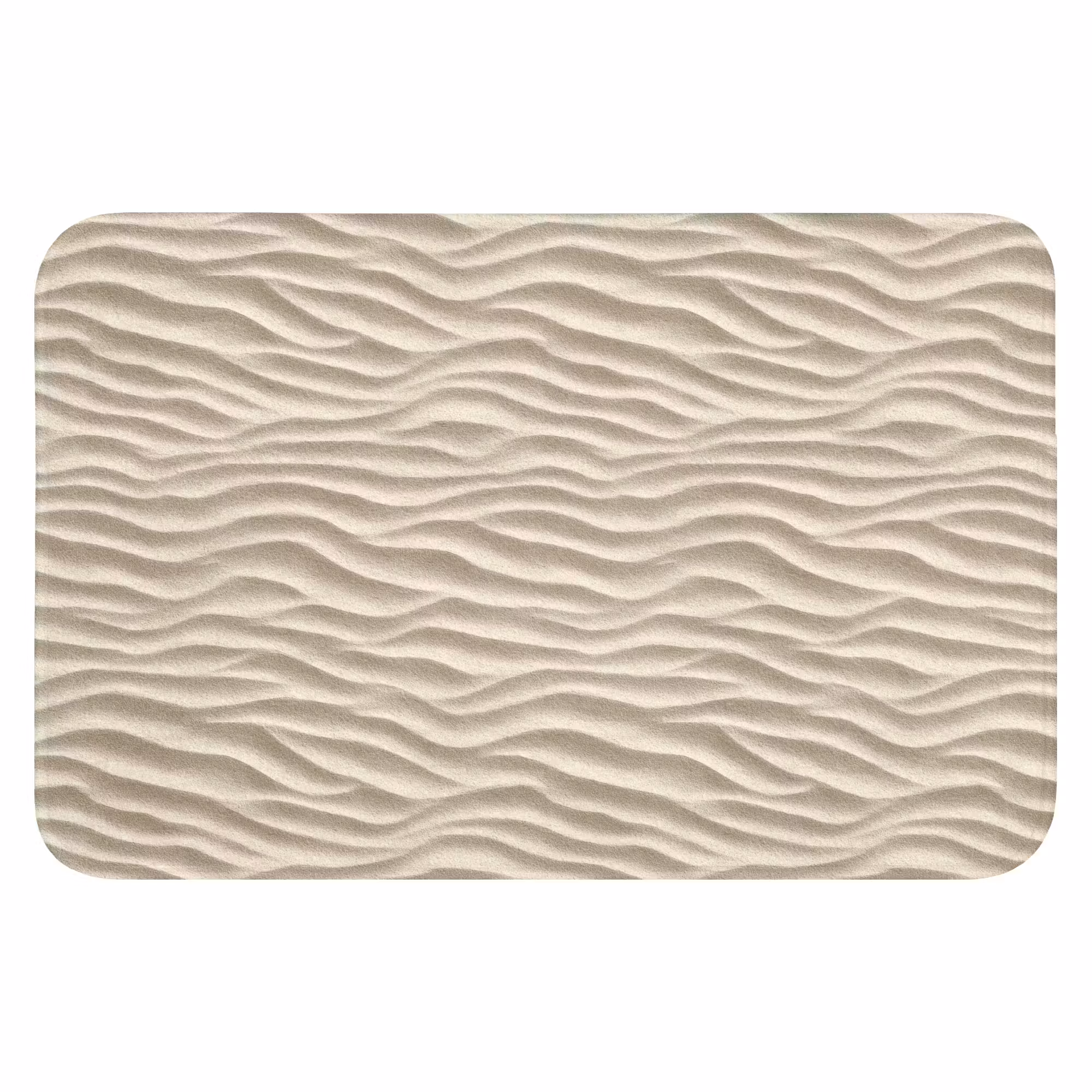 Badematte - Sand - Wellen - Beige