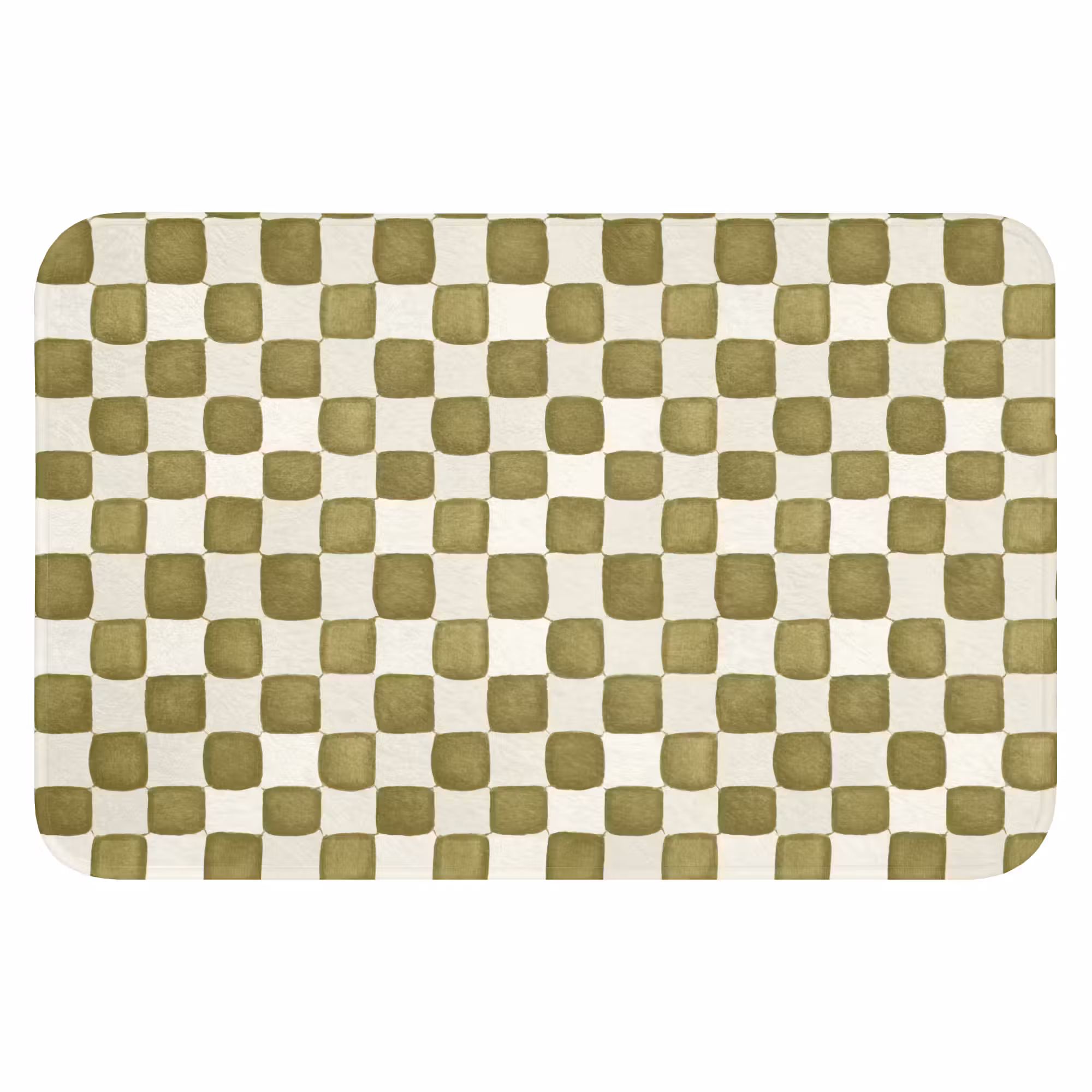 Badematte - Schach - Muster - Grün