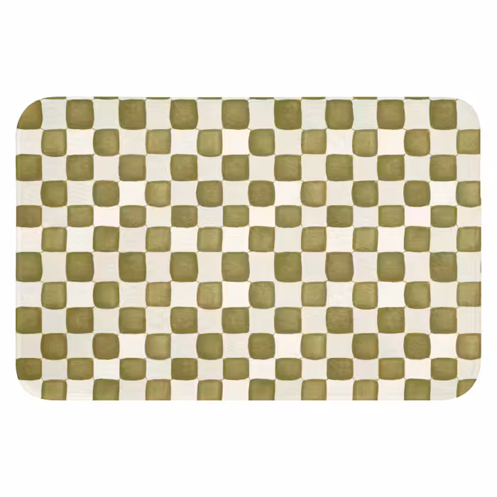 Badematte - Schach - Muster - Grün